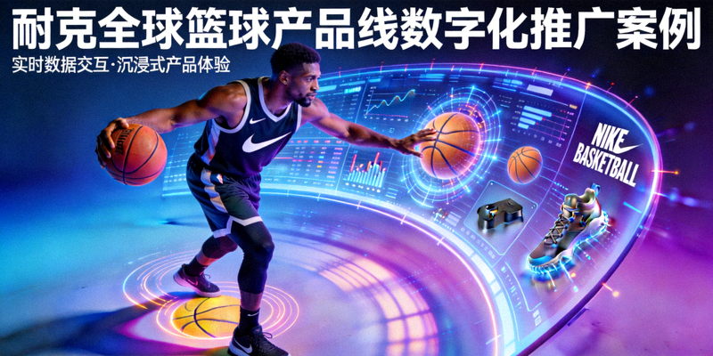 耐克全球篮球产品线数字化推广案例 - 篮球运动员与数字屏幕互动